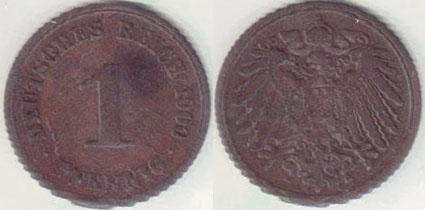 1900 A Germany 1 Pfennig A008405